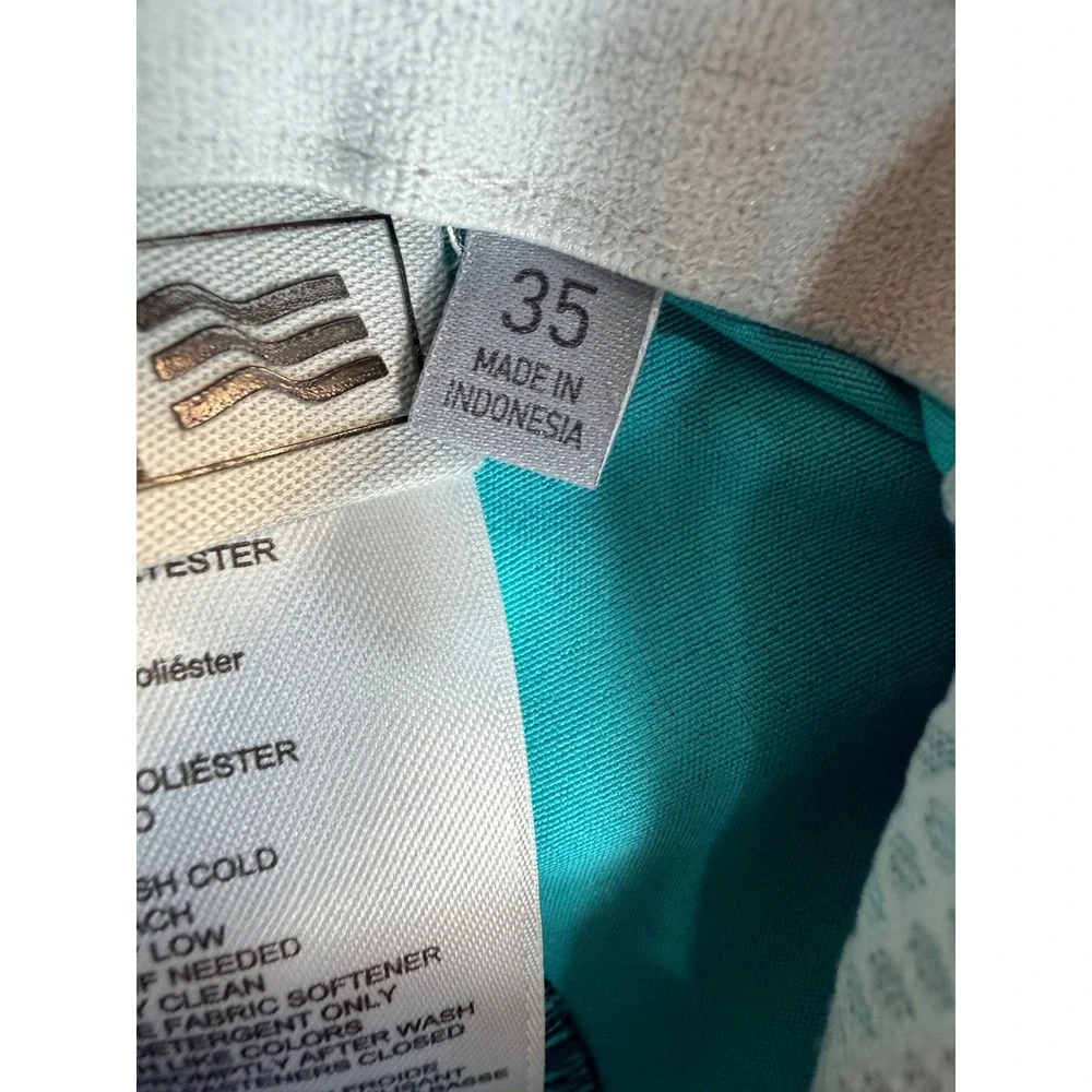 Adidas Golf Shorts Mens 35 Teal Green Space Dye Heather Performance Flat Front